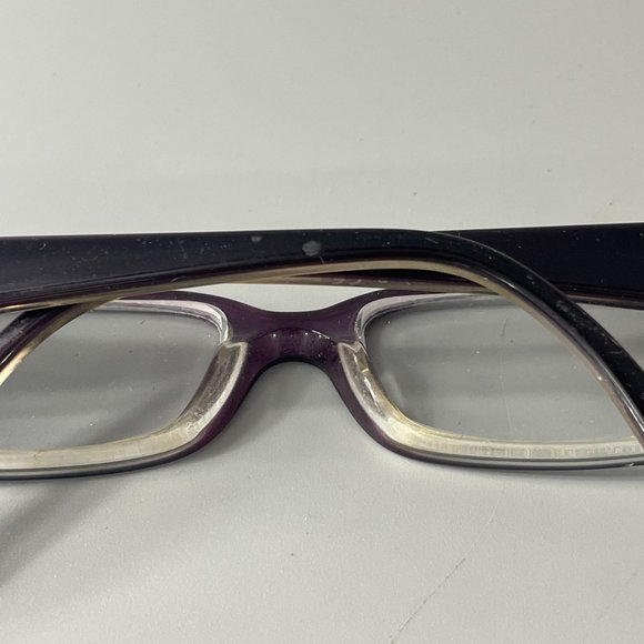 Prada Eyeglasses VPR ZXN 101 Dark Purple Rectangular Frame Italy - Picture 13 of 13